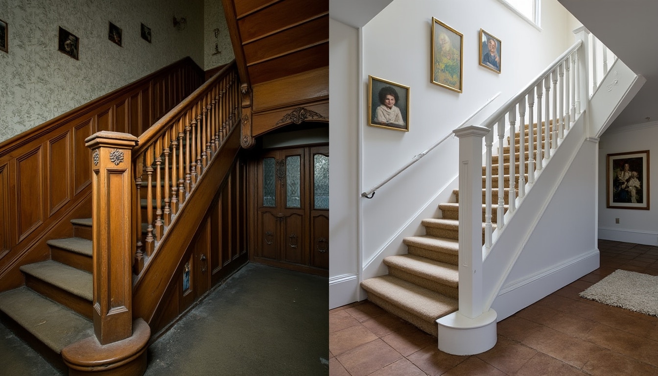 d&eacute;couvrez nos astuces pratiques pour r&eacute;nover et embellir un escalier ancien sans r&eacute;aliser de gros travaux. apprenez comment transformer votre escalier en un &eacute;l&eacute;ment de d&eacute;coration unique et accueillant avec des techniques simples et efficaces.
